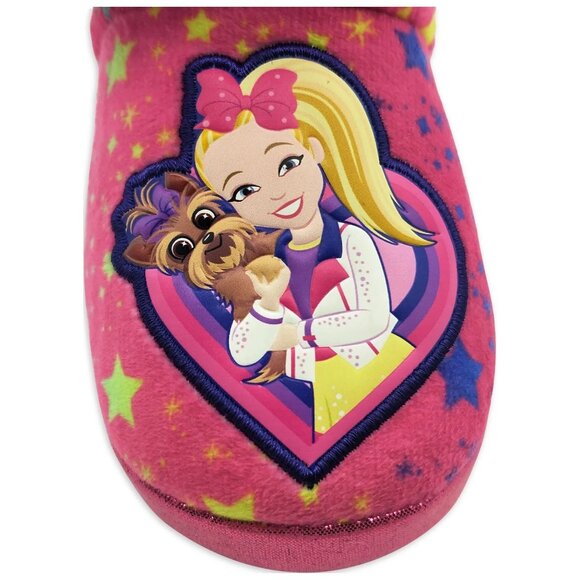 JoJo Siwa Kids Size 7/8 Bootie Slippers Bow Sequins Jojo BowBow Artwork - Picture 3 of 7